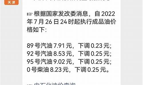 天津油价调整最新消息10月24日_天津油价调整信息最新消息